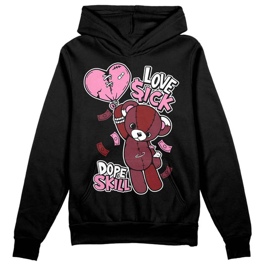 Jordan 1 Retro High OG “Team Red” DopeSkill Hoodie Sweatshirt Love Sick Graphic Streetwear - Black