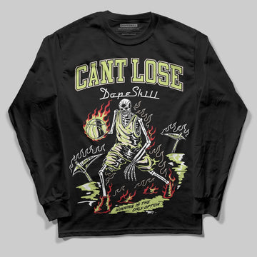 Jordan 5 “Luminous Green” DopeSkill Long Sleeve T-Shirt Cant Lose Graphic Streetwear - Black