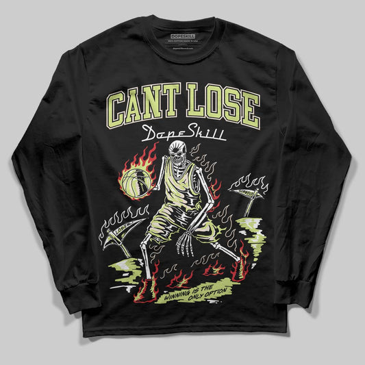 Jordan 5 “Luminous Green” DopeSkill Long Sleeve T-Shirt Cant Lose Graphic Streetwear - Black