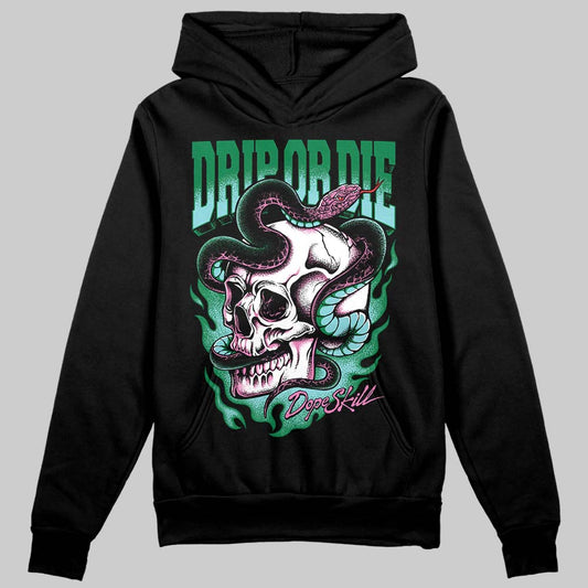 Green Sneakers DopeSkill Hoodie Drip or Die Graphic Streetwear - Black
