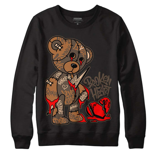 Jordan 1 Retro High OG Palomino DopeSkill Sweatshirt Broken Heart Graphic Streetwear - Black