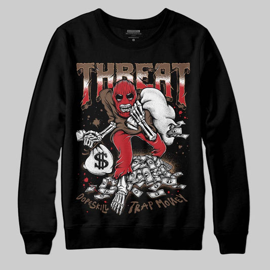 Jordan 9 'Olive' DopeSkill Sweatshirt Threat Graphic Streetwear - black