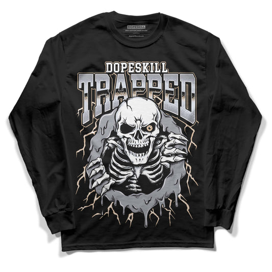 Jordan 4 Retro Frozen Moments DopeSkill Long Sleeve T-Shirt Trapped Halloween Graphic Streetwear - Black 