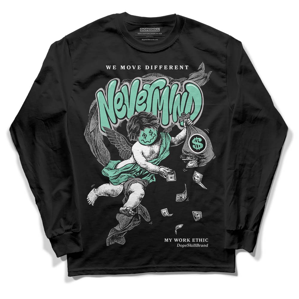 Jordan 3 "Green Glow" DopeSkill Long Sleeve T-Shirt Nevermind Graphic Streetwear - Black