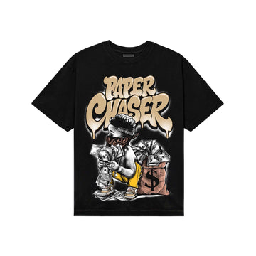 TAN Sneakers DopeSkill T-Shirt Paper Chaser Boy Graphic Streetwear - Black