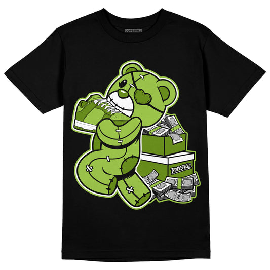 Dunk Low 'Chlorophyll' DopeSkill T-Shirt Bear Steals Sneaker Graphic Streetwear - Black