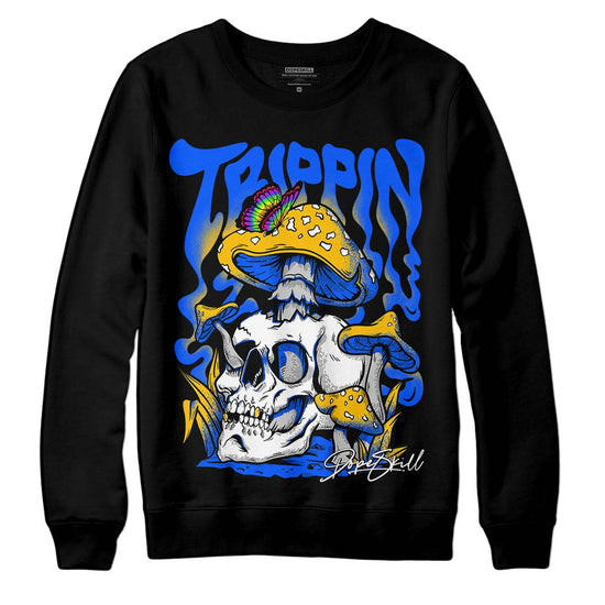 Royal Blue Sneakers DopeSkill Sweatshirt Trippin Graphic Streetwear - Black