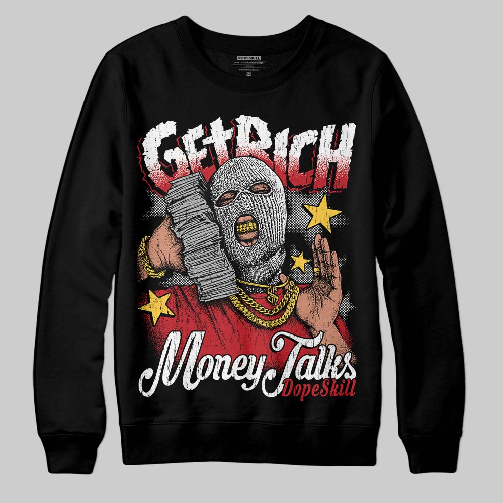 Jordan 1 Low OG "Chicago" DopeSkill Sweatshirt Get Rich Graphic Streetwear - Black