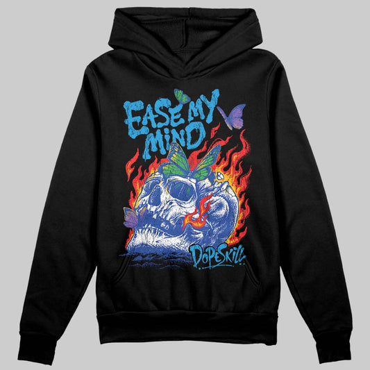 Royal Blue Sneakers DopeSkill Hoodie Sweatshirt Ease My Mind Graphic Streetwear - Black