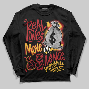 Jordan 14 Golf “Last Shot” DopeSkill Long Sleeve T-Shirt Real Ones Move In Silence Graphic Streetwear - Black