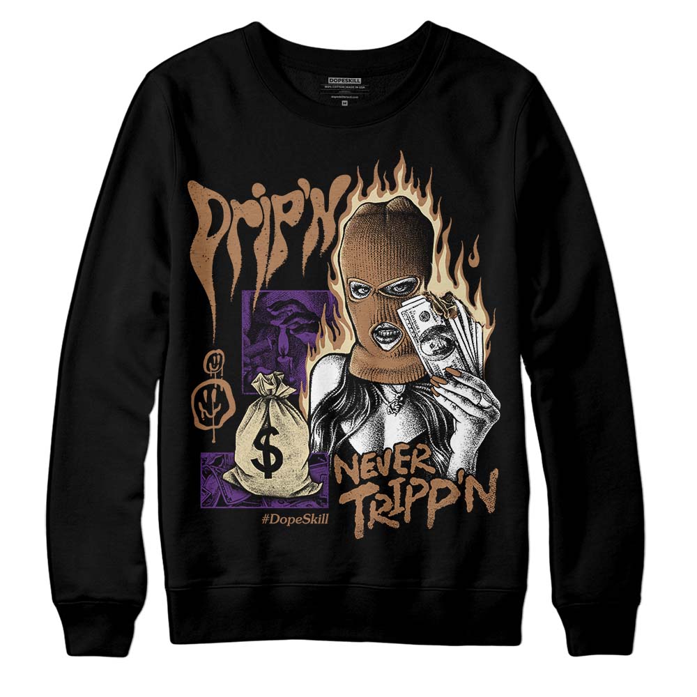 Jordan 6 WMNS Gore-Tex Brown Kelp DopeSkill Sweatshirt Drip'n Never Tripp'n Graphic Streetwear - Black