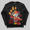 Red Sneakers DopeSkill Long Sleeve T-Shirt Make Money Graphic Streetwear - Black