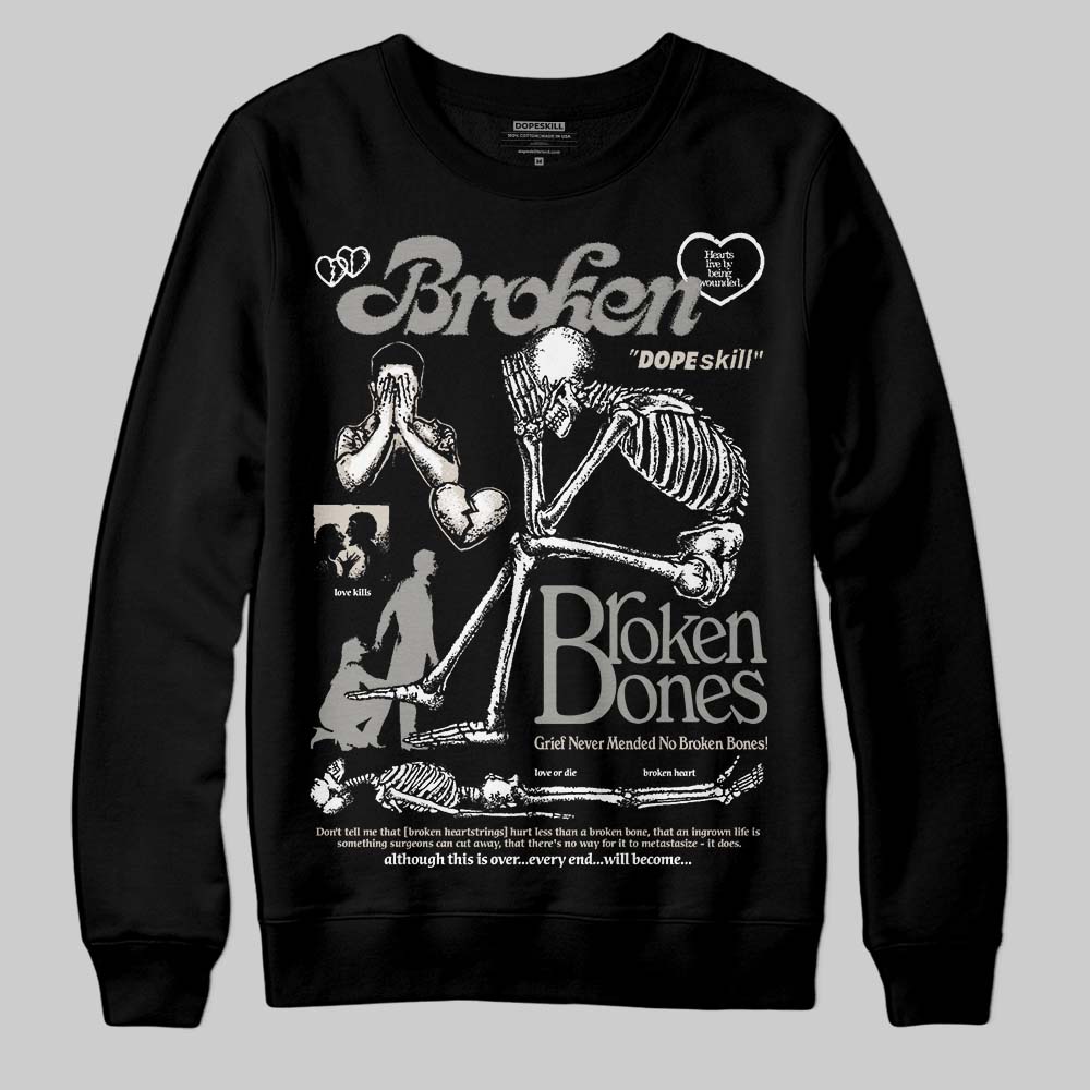 Jordan 3 Retro Pure Money DopeSkill Sweatshirt Broken Bones Graphic Streetwear - BlaCK