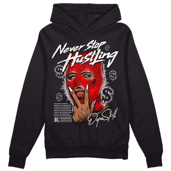 Black and White Sneakers DopeSkill Hoodie Sweatshirt Never Stop Hustling Graphic Streetwear - Black