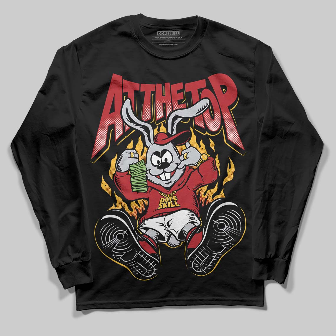 Jordan 14 Golf “Last Shot” DopeSkill Long Sleeve T-Shirt At The Top Graphic Streetwear - Black