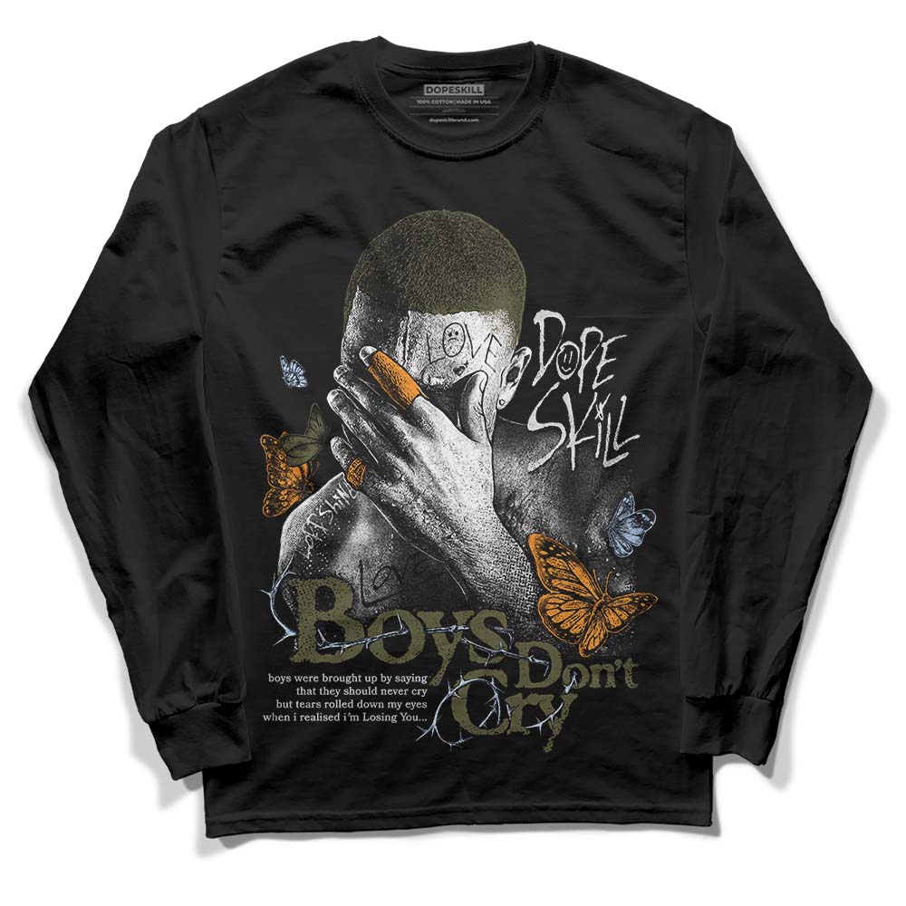 Jordan 5 "Olive" DopeSkill Long Sleeve T-Shirt Boys Don't Cry Graphic Streetwear - Black