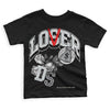 Jordan 1 Retro Low OG Black Cement DopeSkill Toddler Kids T-shirt Loser Lover Graphic Streetwear - Black