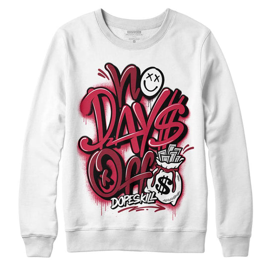 Jordan 1 Retro High '85 OG Metallic Burgundy DopeSkill Sweatshirt No Days Off Graphic Streetwear - White