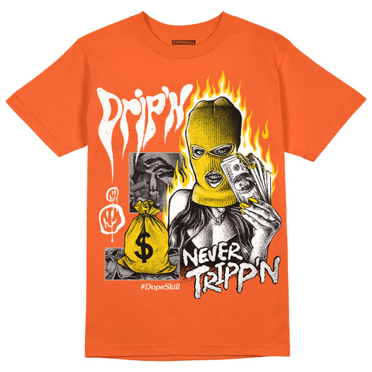 Jordan 3 Georgia Peach DopeSkill Orange T-shirt Drip'n Never Tripp'n Graphic Streetwear