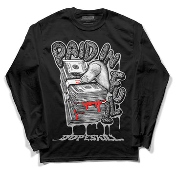 Jordan Spizike Low Bred DopeSkill Long Sleeve T-Shirt Paid In Full Graphic Streetwear - Black 