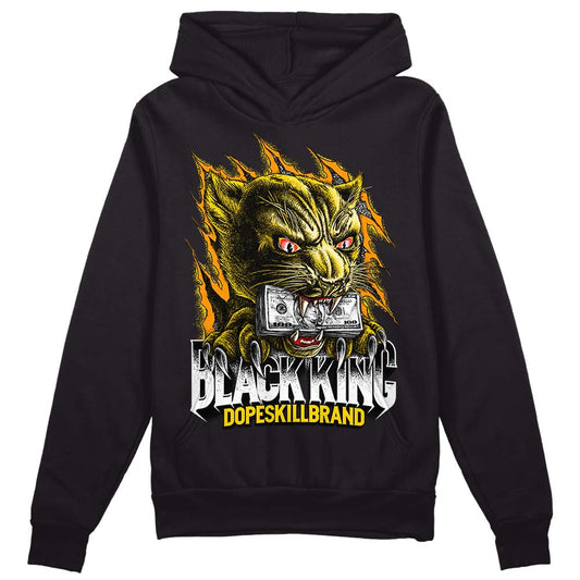 Jordan 6 “Yellow Ochre” DopeSkill Hoodie Sweatshirt Black King Graphic Streetwear - Black