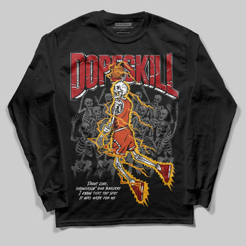 Nigel Sylvester x Air Jordan 4 ‘Brick by Brick’ DopeSkill Long Sleeve T-Shirt Thunder Dunk Graphic Streetwear - Black