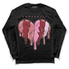 Valentine's Day Collection DopeSkill Long Sleeve T-Shirt Slime Drip Heart Graphic Streetwear - Black