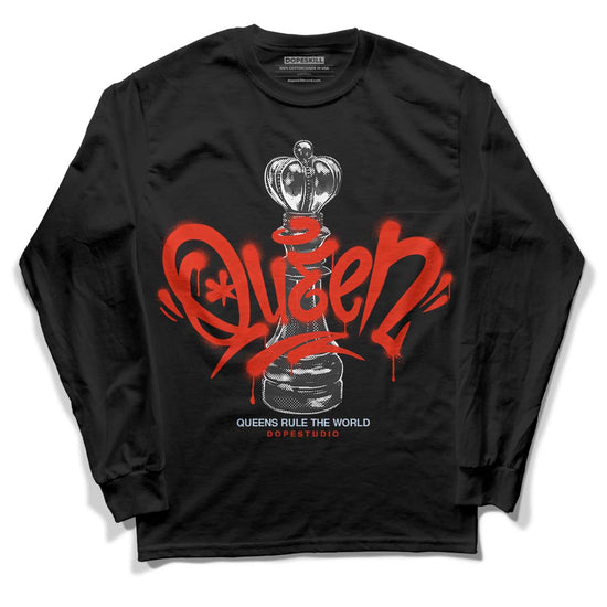 Jordan 6 Retro Toro Bravo DopeSkill Long Sleeve T-Shirt Queen Chess Graphic Streetwear - Black