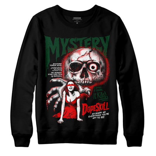 Jordan 2 "White/Fire Red" DopeSkill Sweatshirt Mystery Ghostly Grasp Graphic Streetwear - Black
