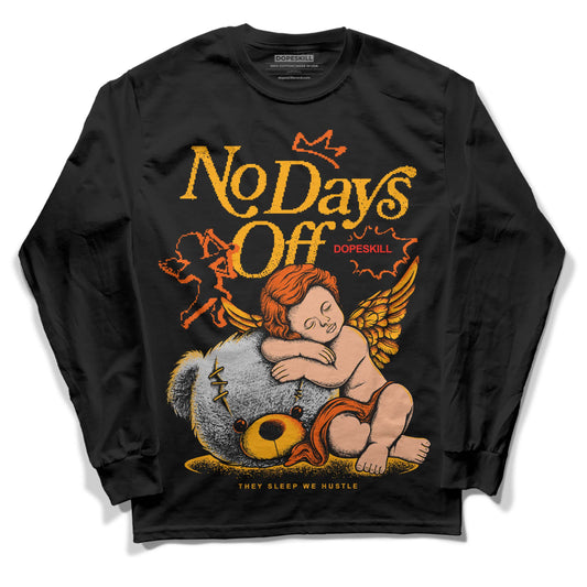 Jordan 12 Retro Black Taxi DopeSkill Long Sleeve T-Shirt New No Days Off Graphic Streetwear - Black