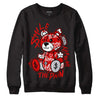 Jordan 4 Retro Red Cement DopeSkill Sweatshirt Smile Through The Pain Graphic Streetwear - Black