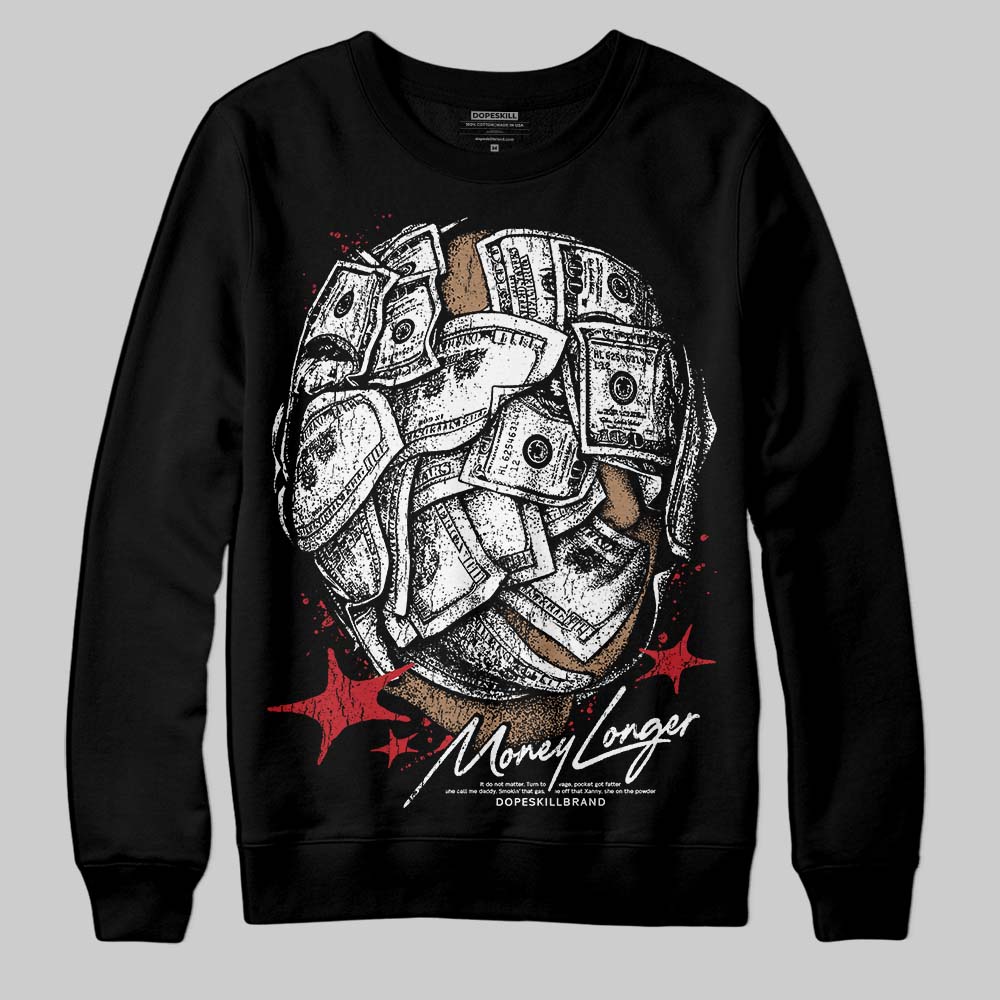 Jordan 11 Retro Low Bred (2025) DopeSkill Sweatshirt Money Longer Graphic Streetwear - Black