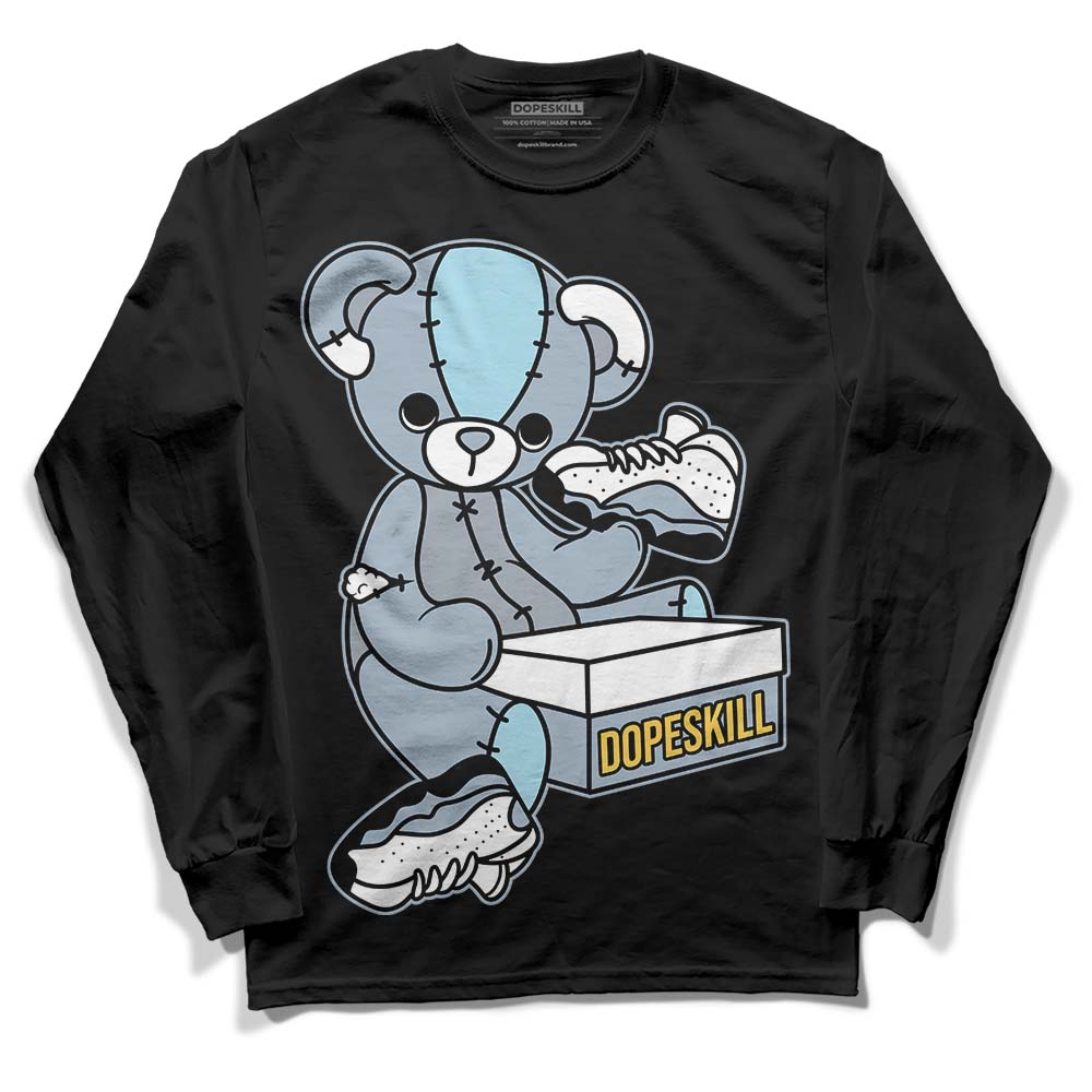 Jordan 13 “Blue Grey” DopeSkill Long Sleeve T-Shirt Sneakerhead BEAR Graphic Streetwear - Black