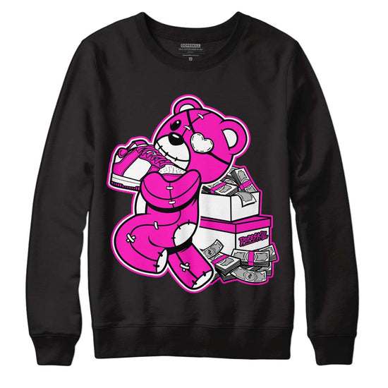 Dunk Low GS “Active Fuchsia” DopeSkill Sweatshirt Bear Steals Sneaker Graphic Streetwear - Black