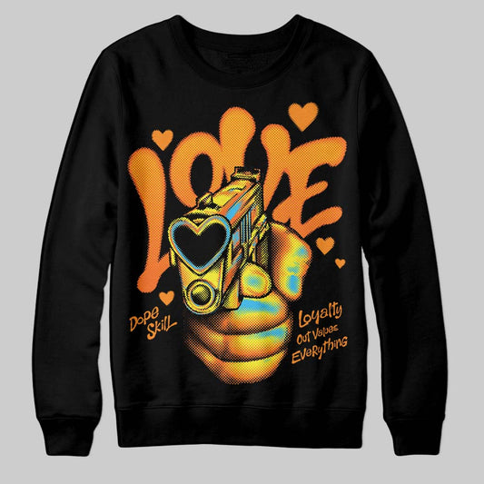 Orange, Black and White&nbsp;Sneakers DopeSkill Sweatshirt Love Shot Graphic Streetwear - Black