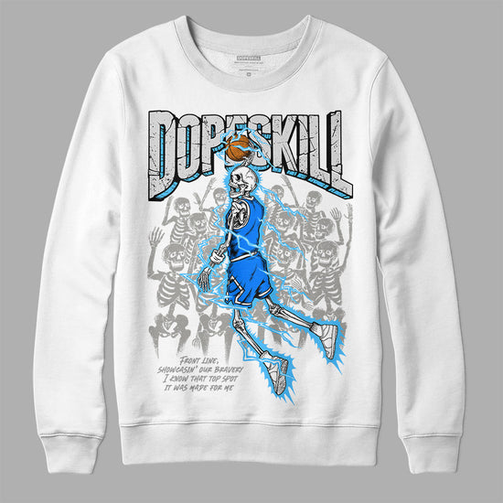 Dunk Low ‘Pure Platinum’ DopeSkill Sweatshirt Thunder Dunk Graphic Streetwear - White 