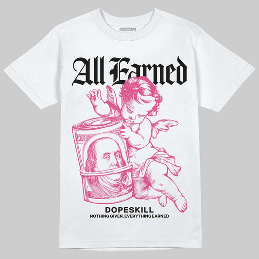 Asics Gel-1130 Pink Glo/ Black DopeSkill T-Shirt All Earned Graphic Streetwear - White