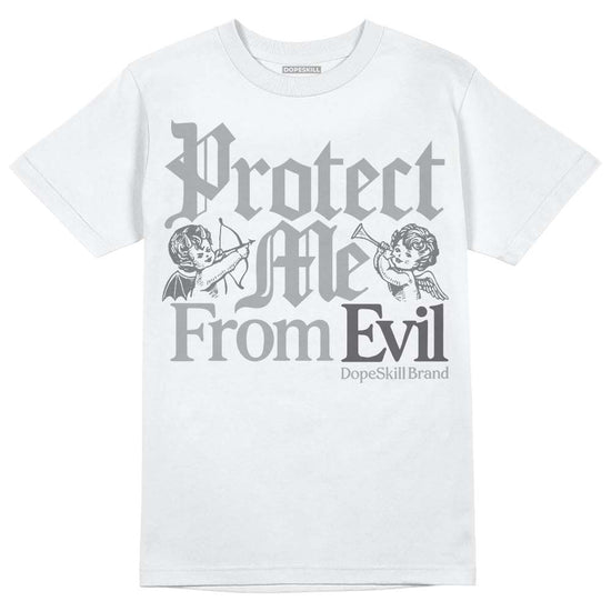 Jordan 4 Retro 'Wet Cement' DopeSkill T-Shirt Protect Me From Evil Graphic Streetwear - White