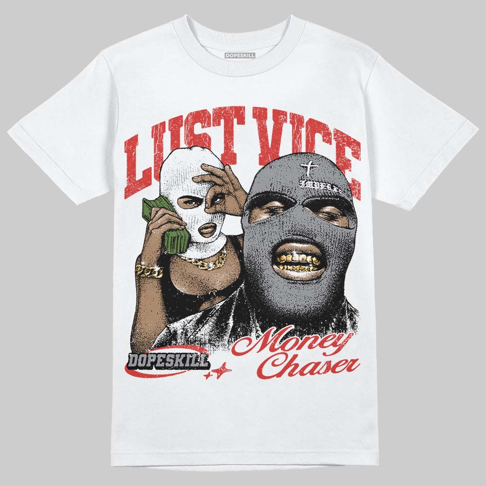 Jordan 4 Retro Toro Bravo DopeSkill T-Shirt Lust Vice Graphic Streetwear - White