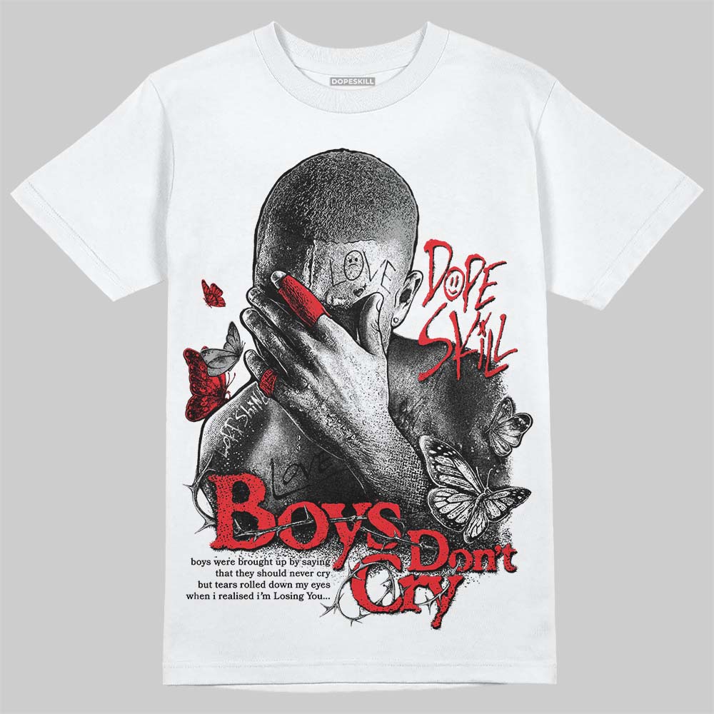 Jordan 4 “White Thunder” DopeSkill T-Shirt Boys Don't Cry Graphic Streetwear - White