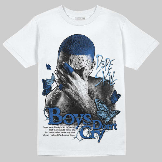 Air Foamposite One “International Blue” DopeSkill T-Shirt Boys Don't Cry Graphic Streetwear  - White 