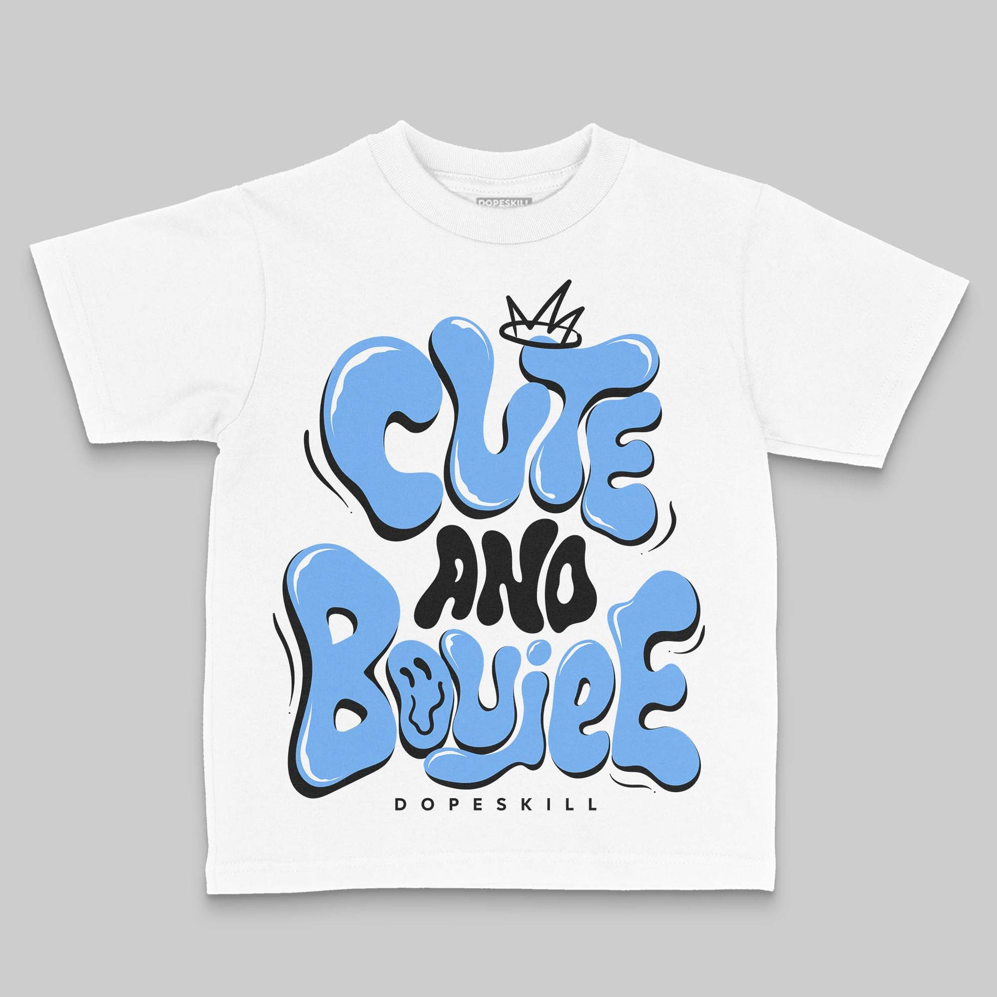 Jordan 5 Black University Blue DopeSkill Toddler Kids T-shirt Cute and Boujee Graphic Streetwear - White 