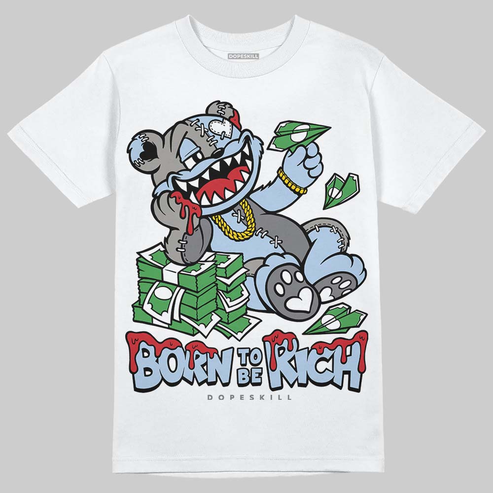 New Balance Abzorb 2000 “Silver/Blue” DopeSkill T-Shirt Born To Be Rich Graphic Streetwear - White
