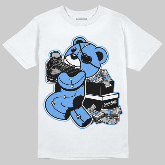 Jordan 5 Black University Blue DopeSkill T-Shirt Bear Steals Sneaker Graphic Streetwear - White