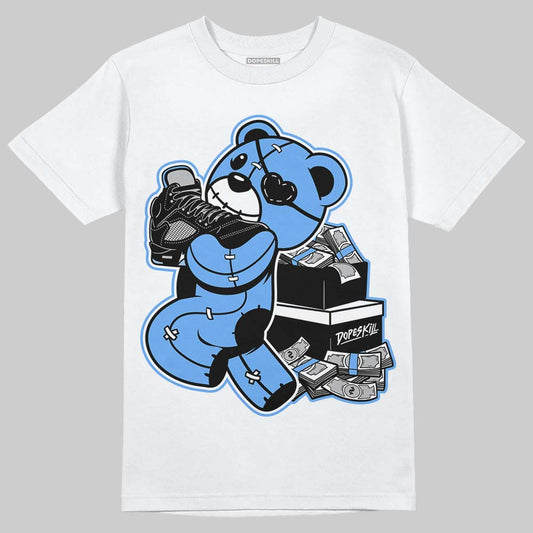 Jordan 5 Black University Blue DopeSkill T-Shirt Bear Steals Sneaker Graphic Streetwear - White