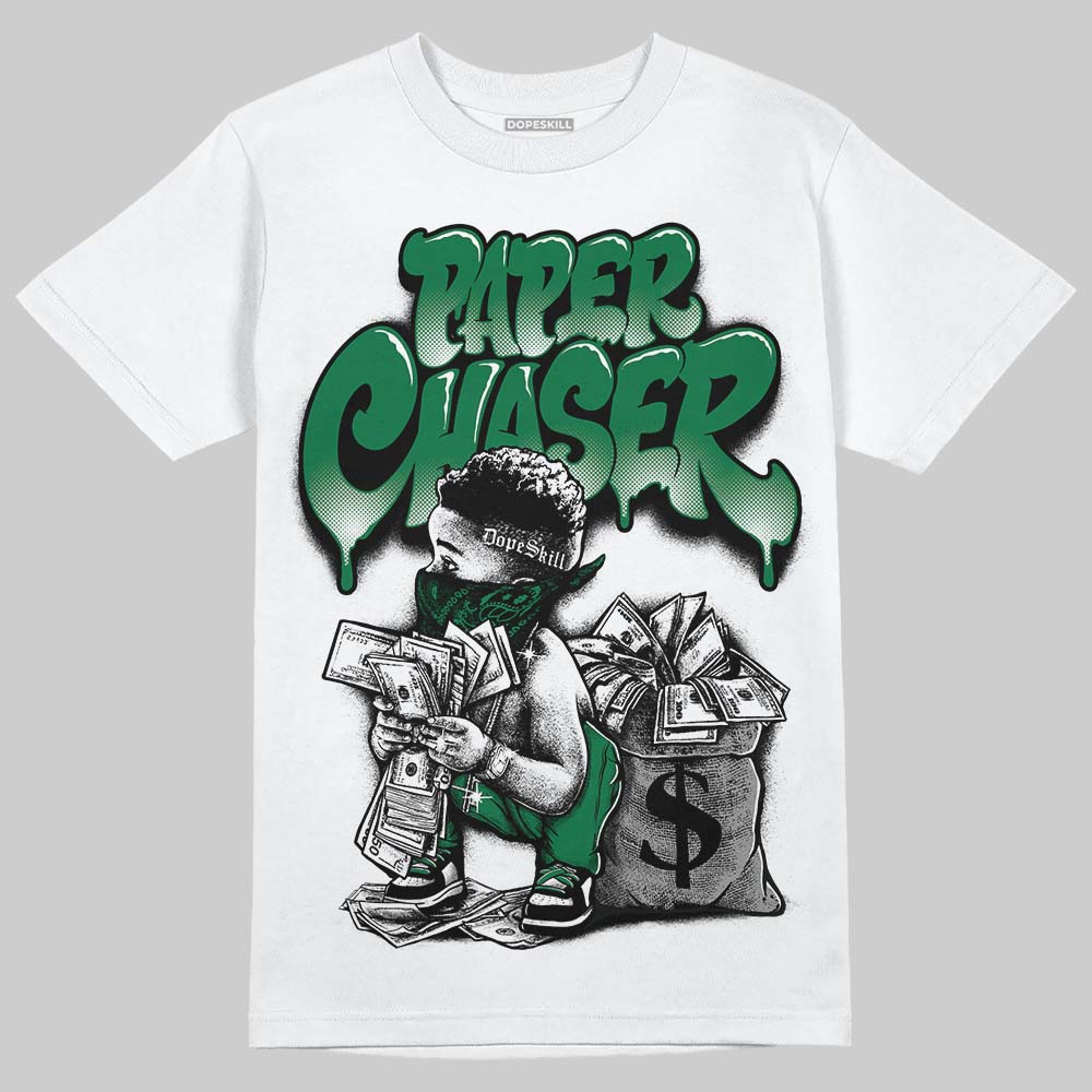Jordan 1 Low OG "Phantom & Pine Green" DopeSkill T-Shirt Paper Chaser Boy Graphic Streetwear - White 