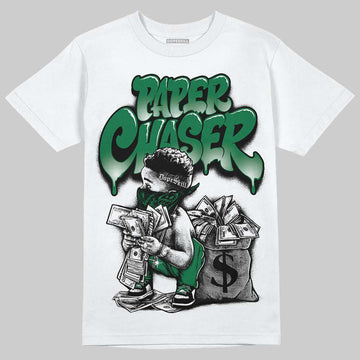 Jordan 1 Low OG "Phantom & Pine Green" DopeSkill T-Shirt Paper Chaser Boy Graphic Streetwear - White 