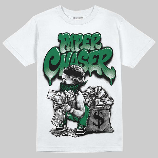 Jordan 1 Low OG "Phantom & Pine Green" DopeSkill T-Shirt Paper Chaser Boy Graphic Streetwear - White 
