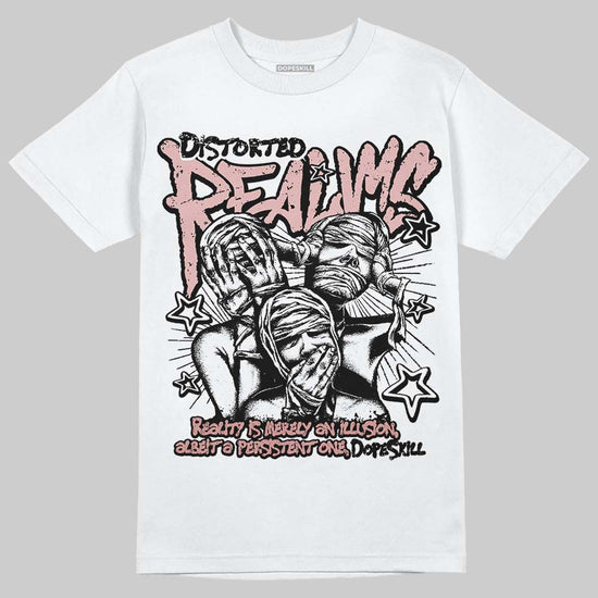 Jordan 40 “Dusty Rose” DopeSkill T-Shirt Distorted Realms Graphic Streetwear - White