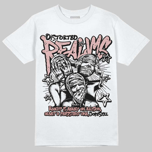 Jordan 40 “Dusty Rose” DopeSkill T-Shirt Distorted Realms Graphic Streetwear - White
